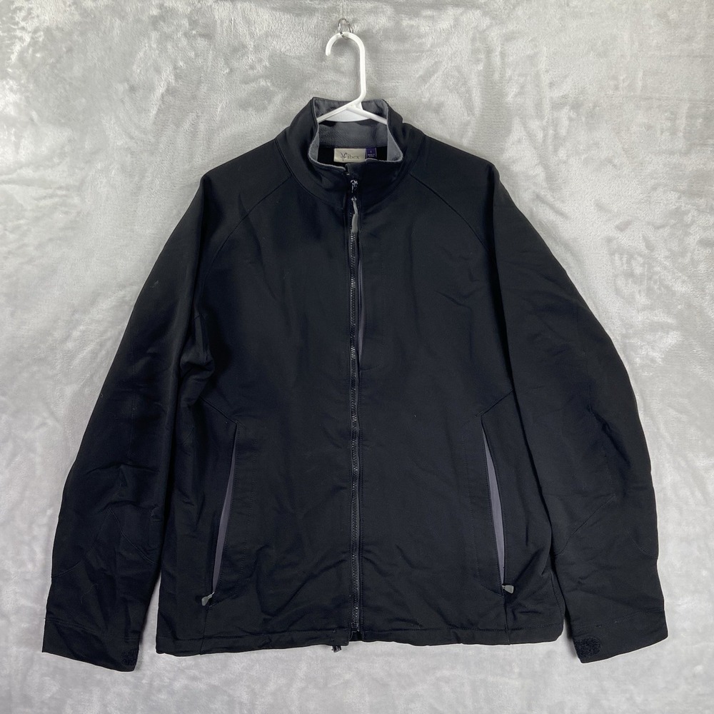 Ibex Jacket men's Large Full Zip Climawool Merino Blend Softshell Outdoor Black